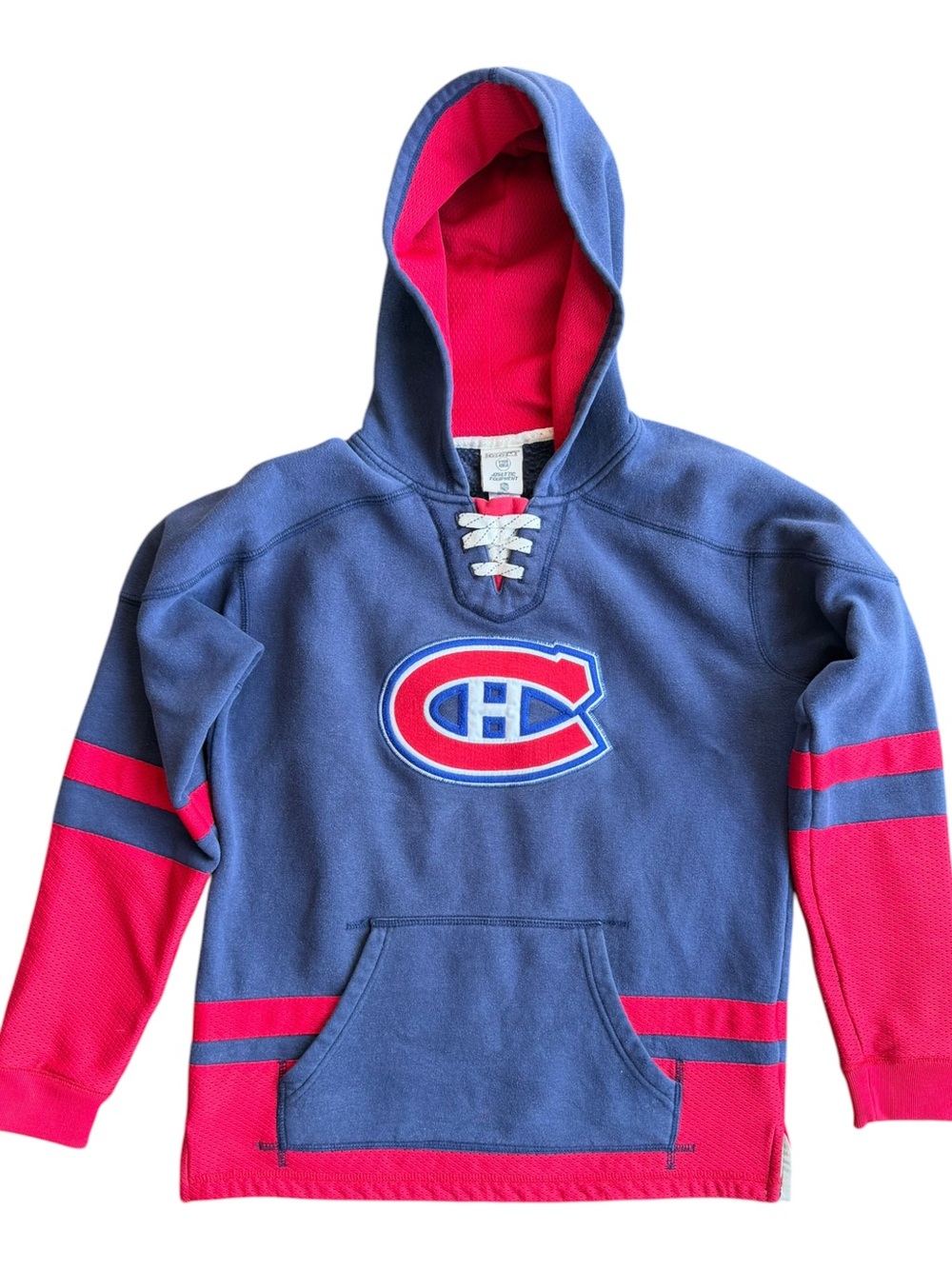 Montreal Canadiens CCM Pro Athletic Equipment Lace Hoodie Youth Size: L (14/16)